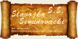 Slavojka Šimunovački vizit kartica